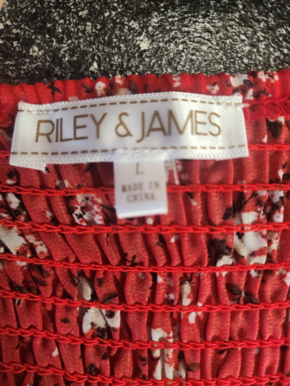 Riley And James Floral Flutter Sleeve Dress Women's Sz L NWT Fairy Tiered Flowy - Picture 4 of 10